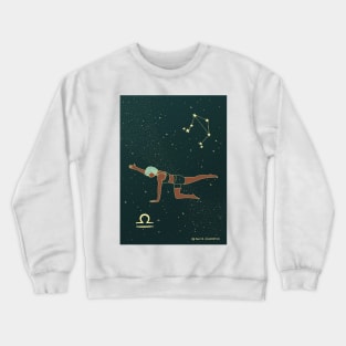 Libra Zodiac Yoga Girl Crewneck Sweatshirt